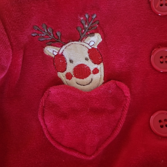 Ladybird Christmas Reindeer Baby Outfit with Hood - Picture 4 of 7